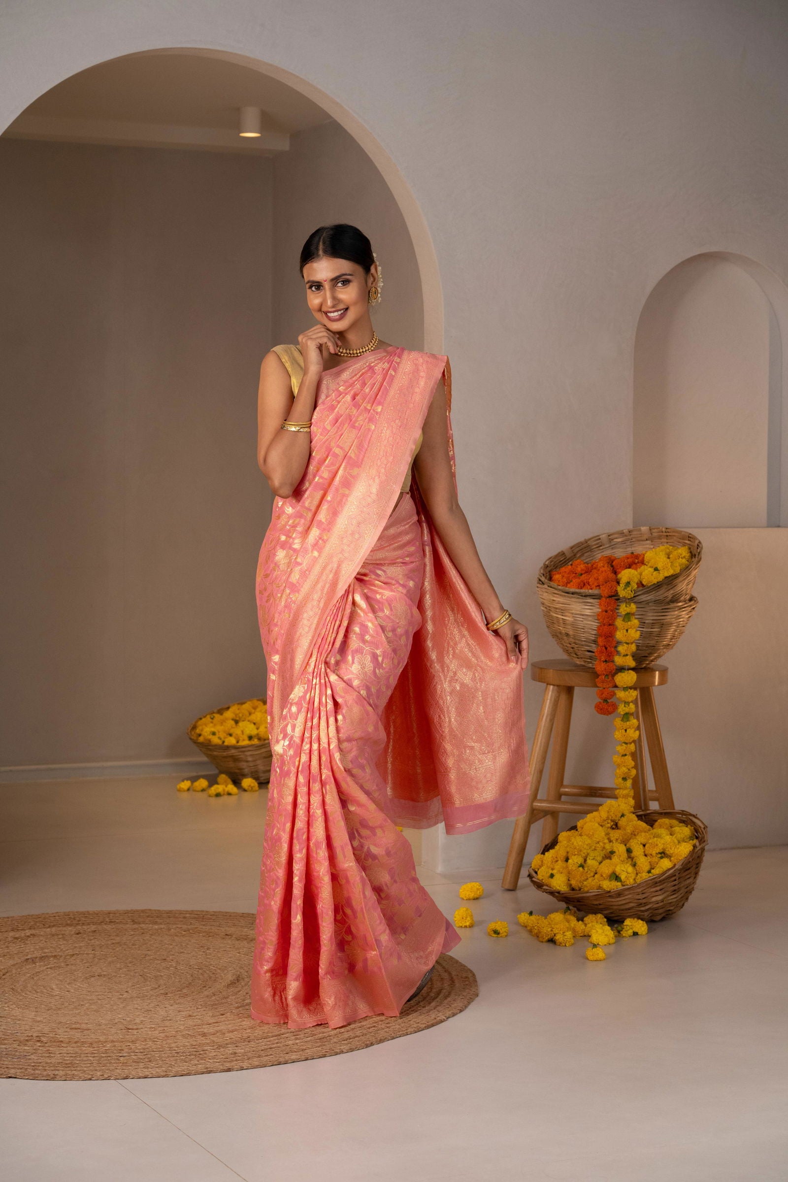 Lavanya Zari Cotton Saree - Keya Studio