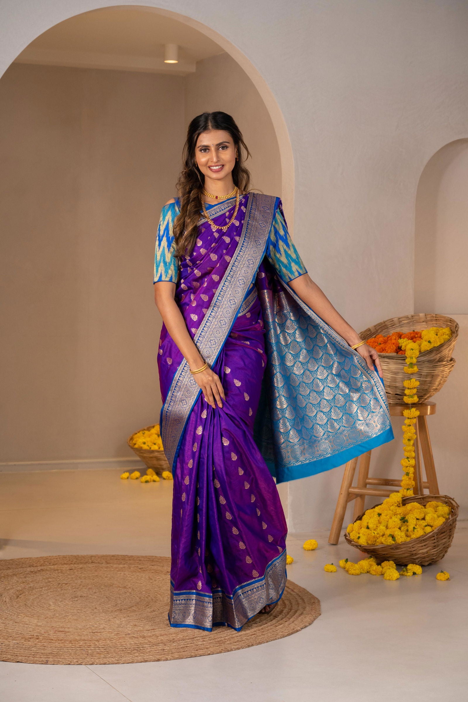 Patra Kanchi Silk Saree - Keya Studio