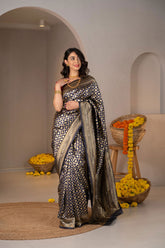 Rasika Polka Zari Silk Saree - Keya Studio