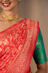 Vanashree Floral Zari Silk Saree - Keya Studio
