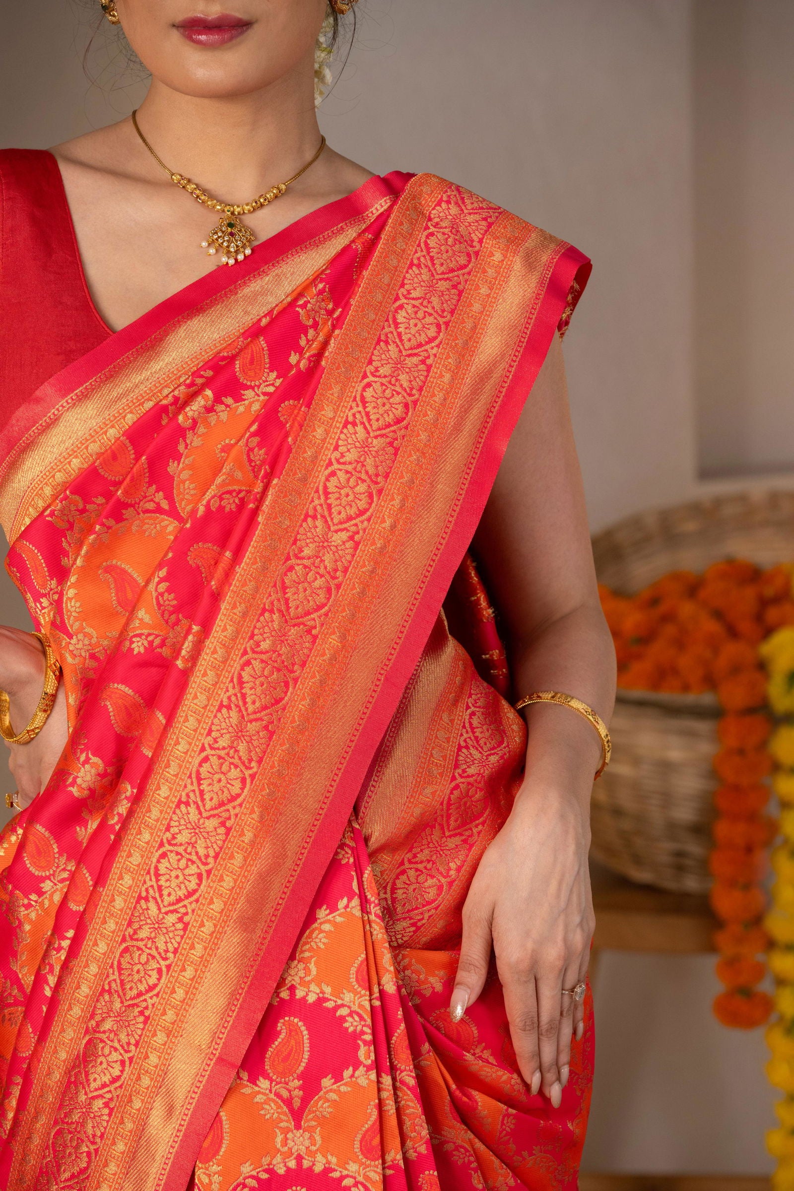 Amara Zari Silk Saree - Keya Studio