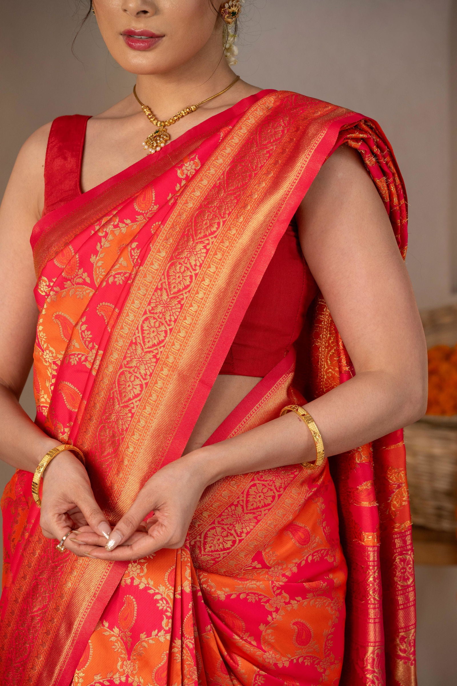 Amara Zari Silk Saree - Keya Studio