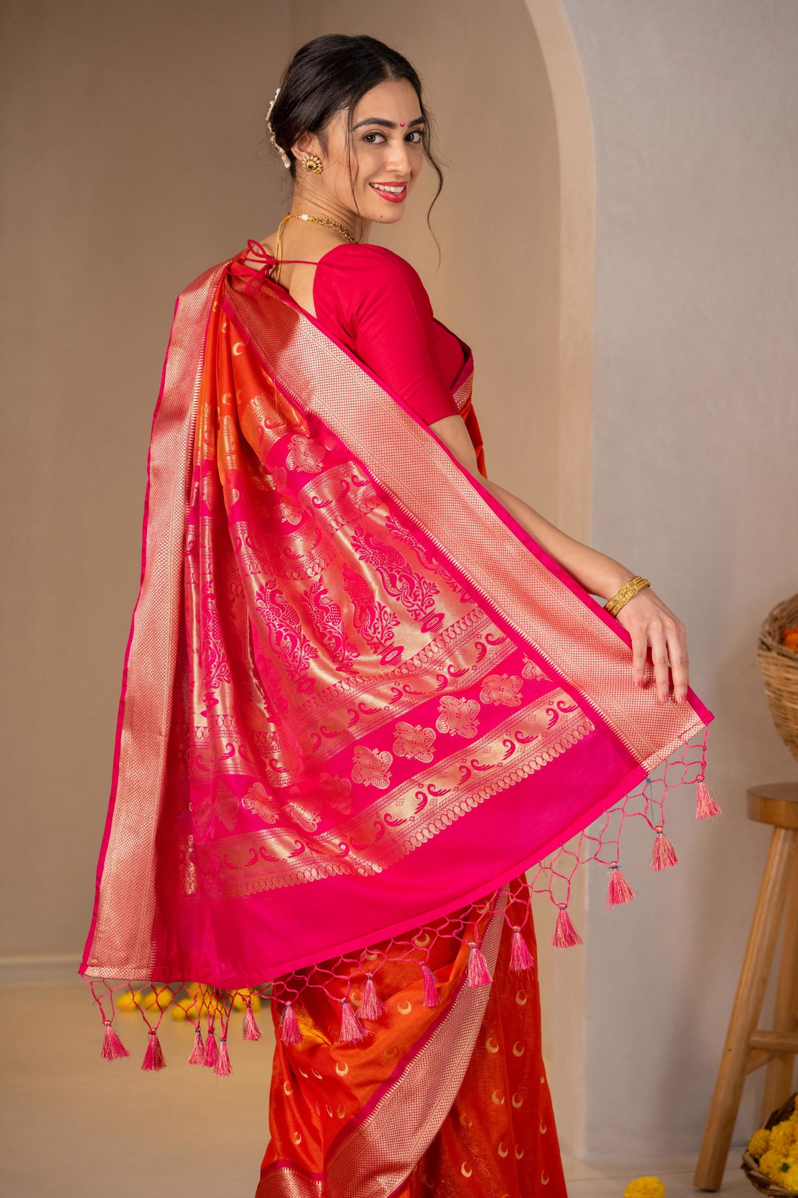 Chandra Prabha Zari Silk Saree - Keya Studio