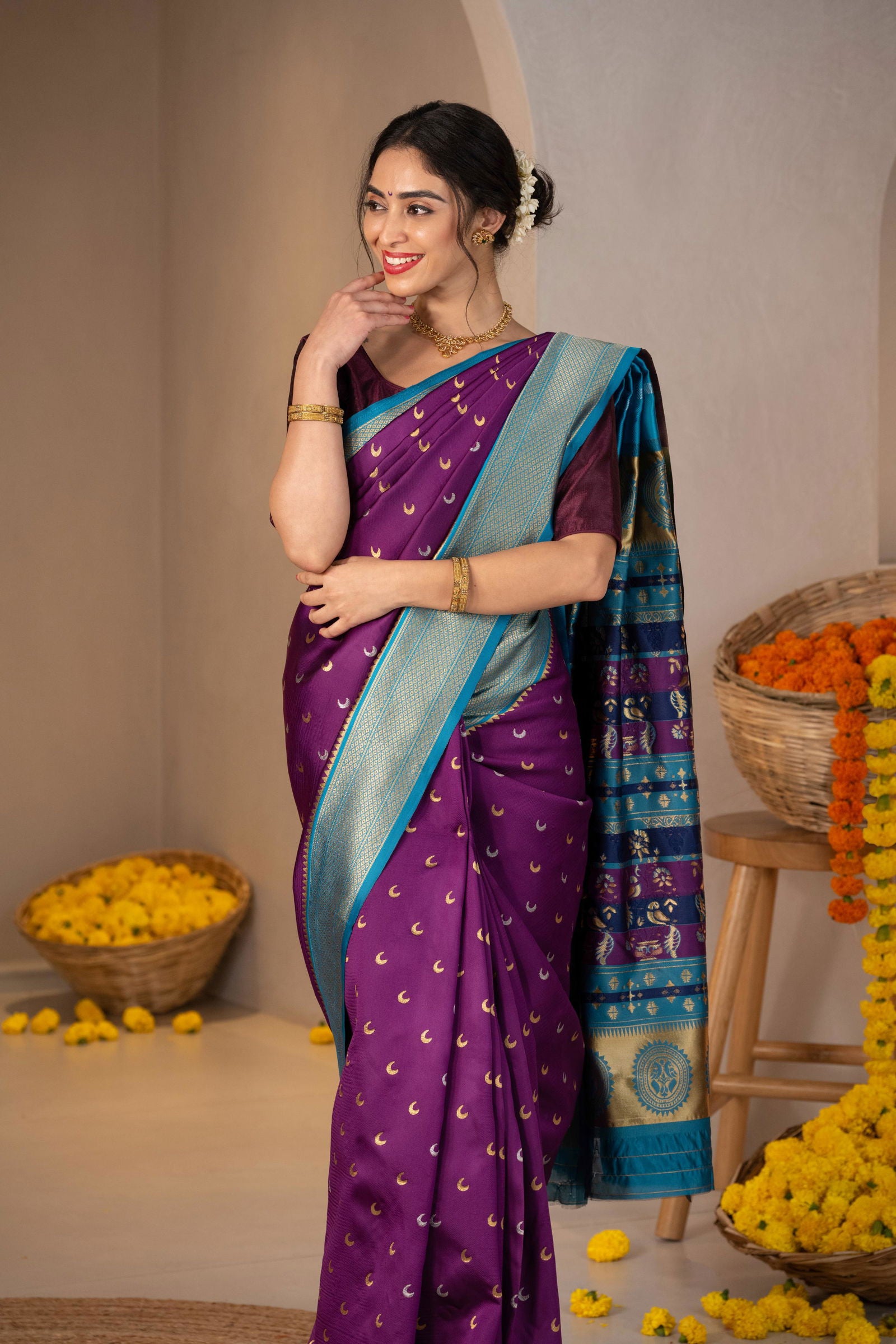 Chandrakala Zari Silk Saree - Keya Studio