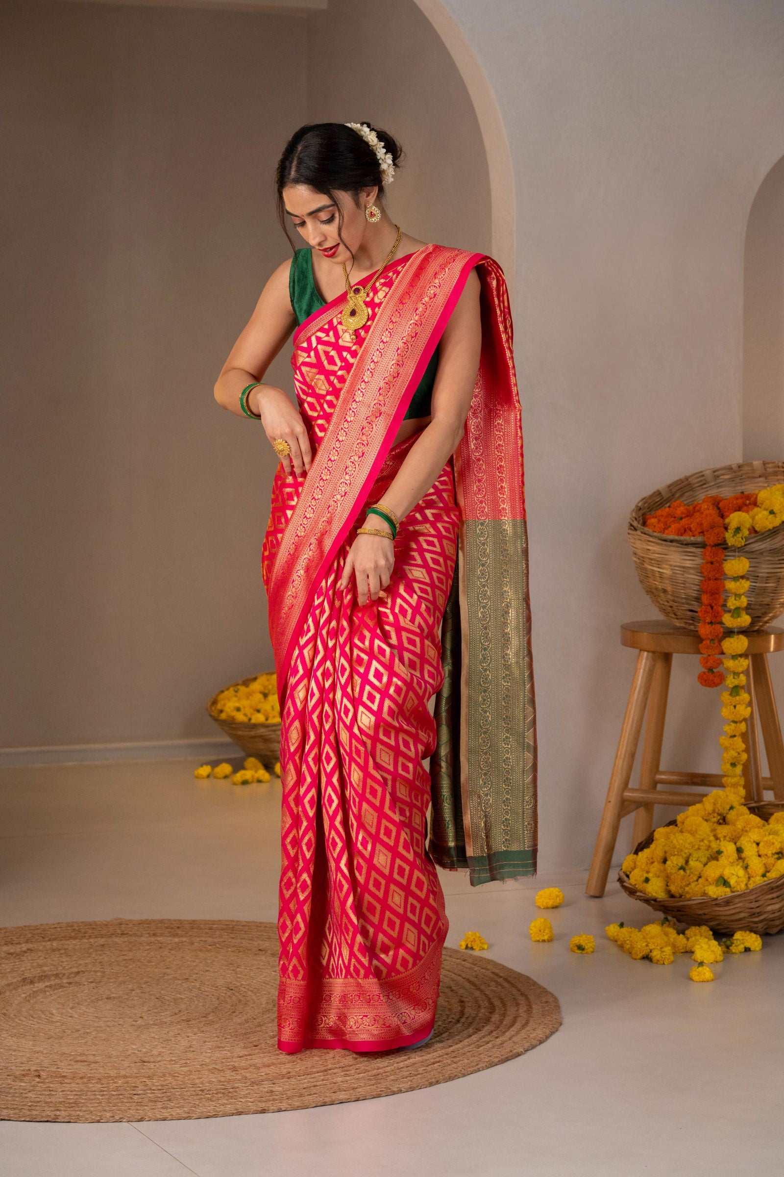 Diamanta Zari Silk Saree - Keya Studio
