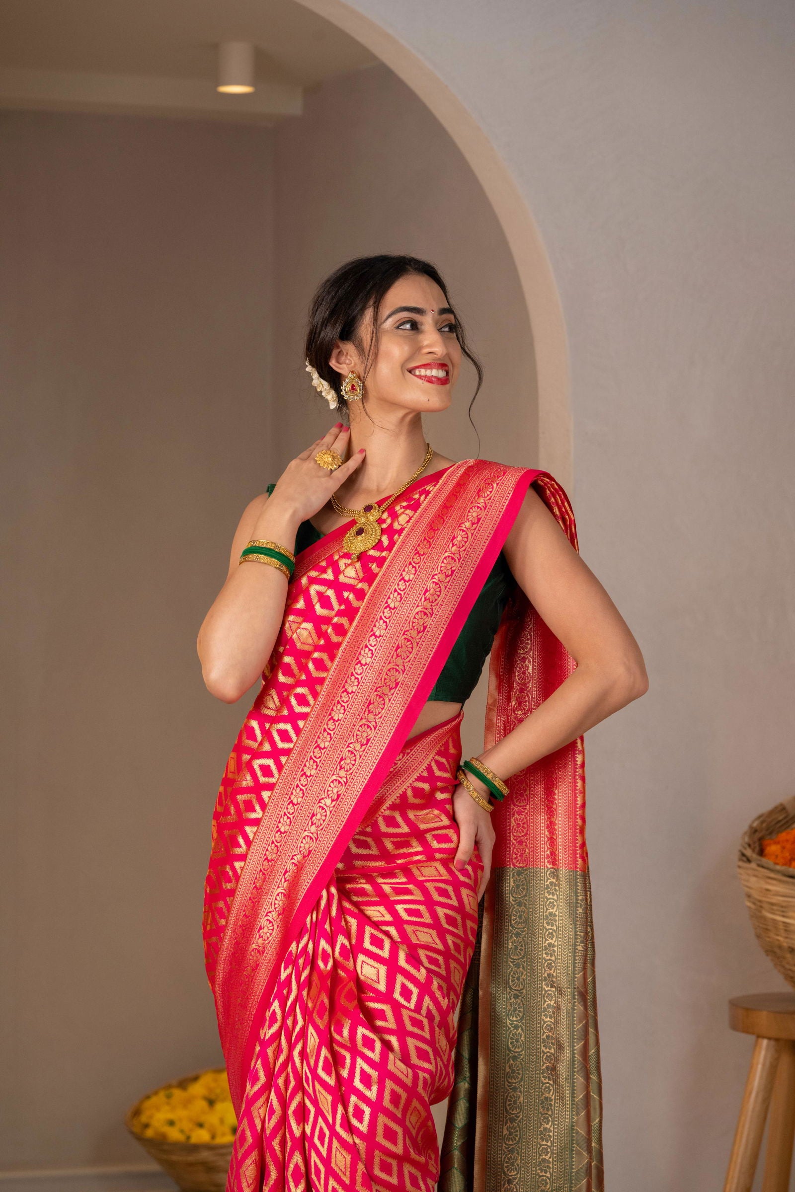 Diamanta Zari Silk Saree - Keya Studio