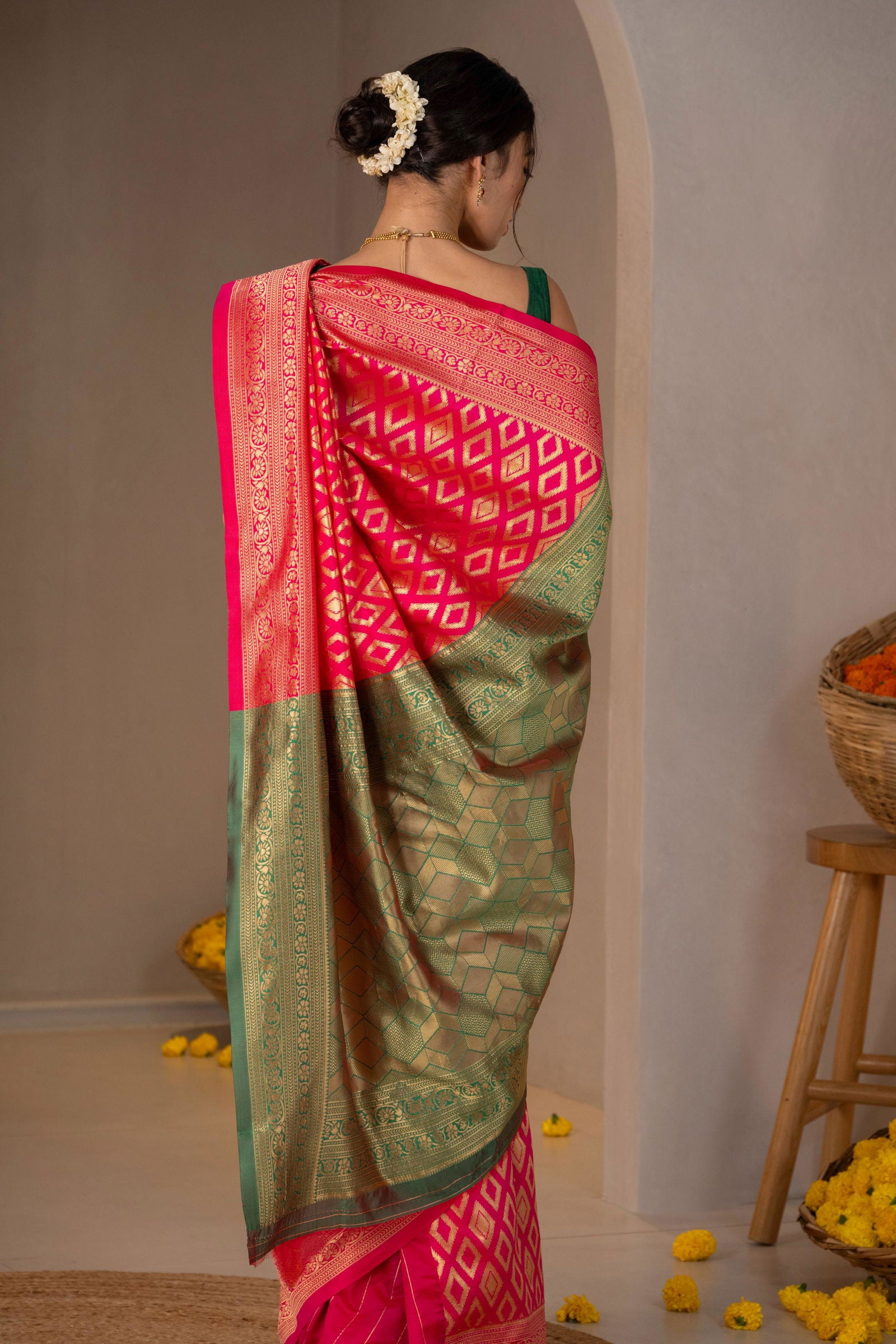 Diamanta Zari Silk Saree - Keya Studio