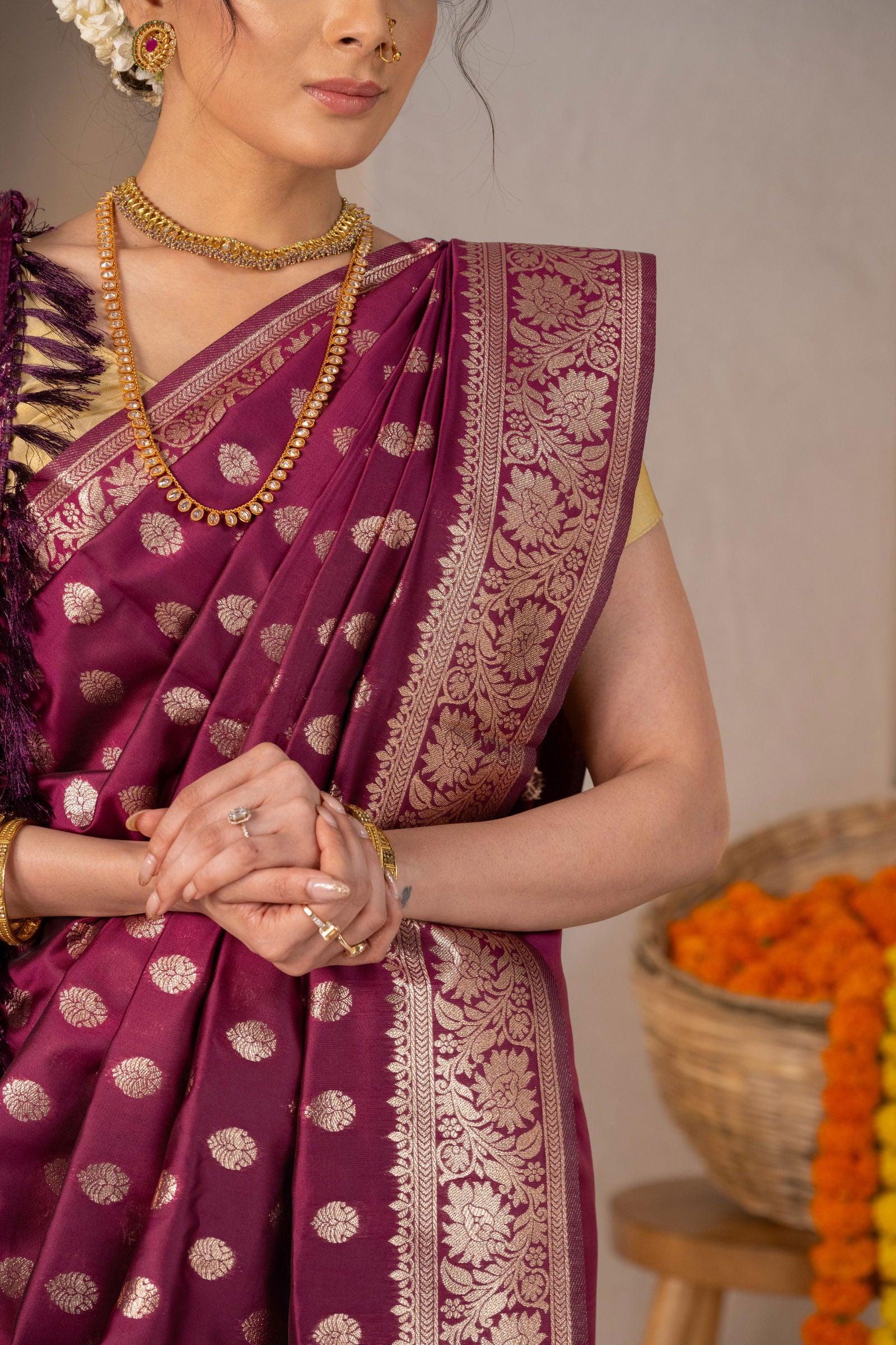 Mehfil Zari Woven Silk Saree - Keya Studio