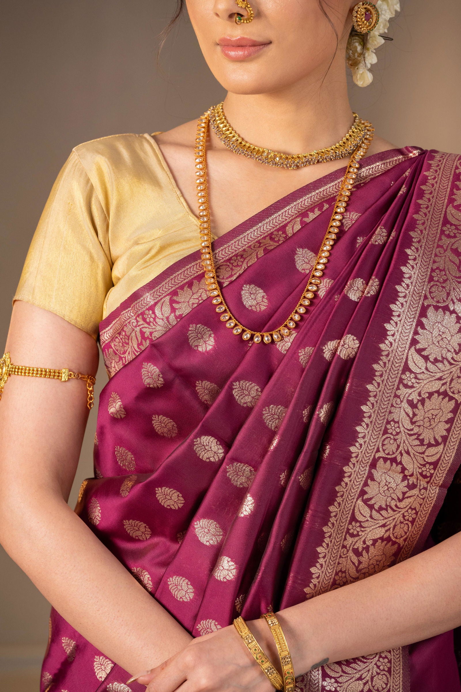 Mehfil Zari Woven Silk Saree - Keya Studio