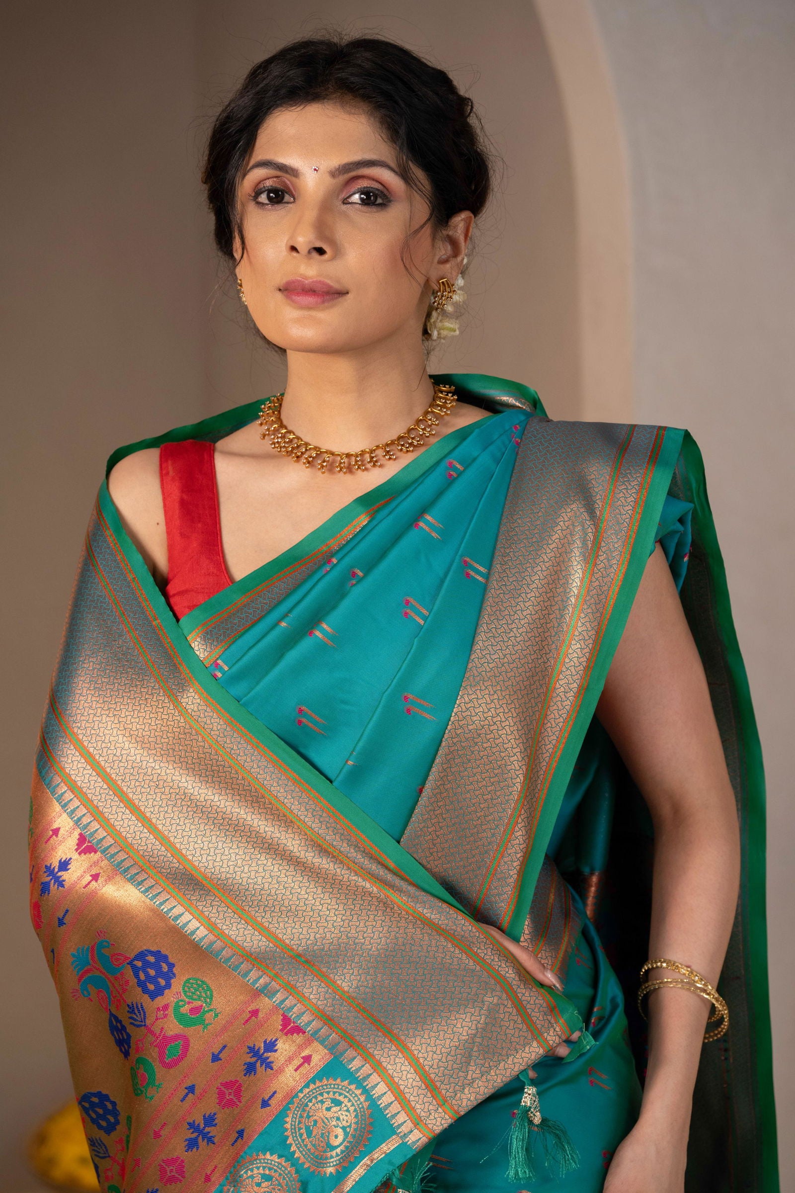 Pushpavalli Zari Silk Saree - Keya Studio
