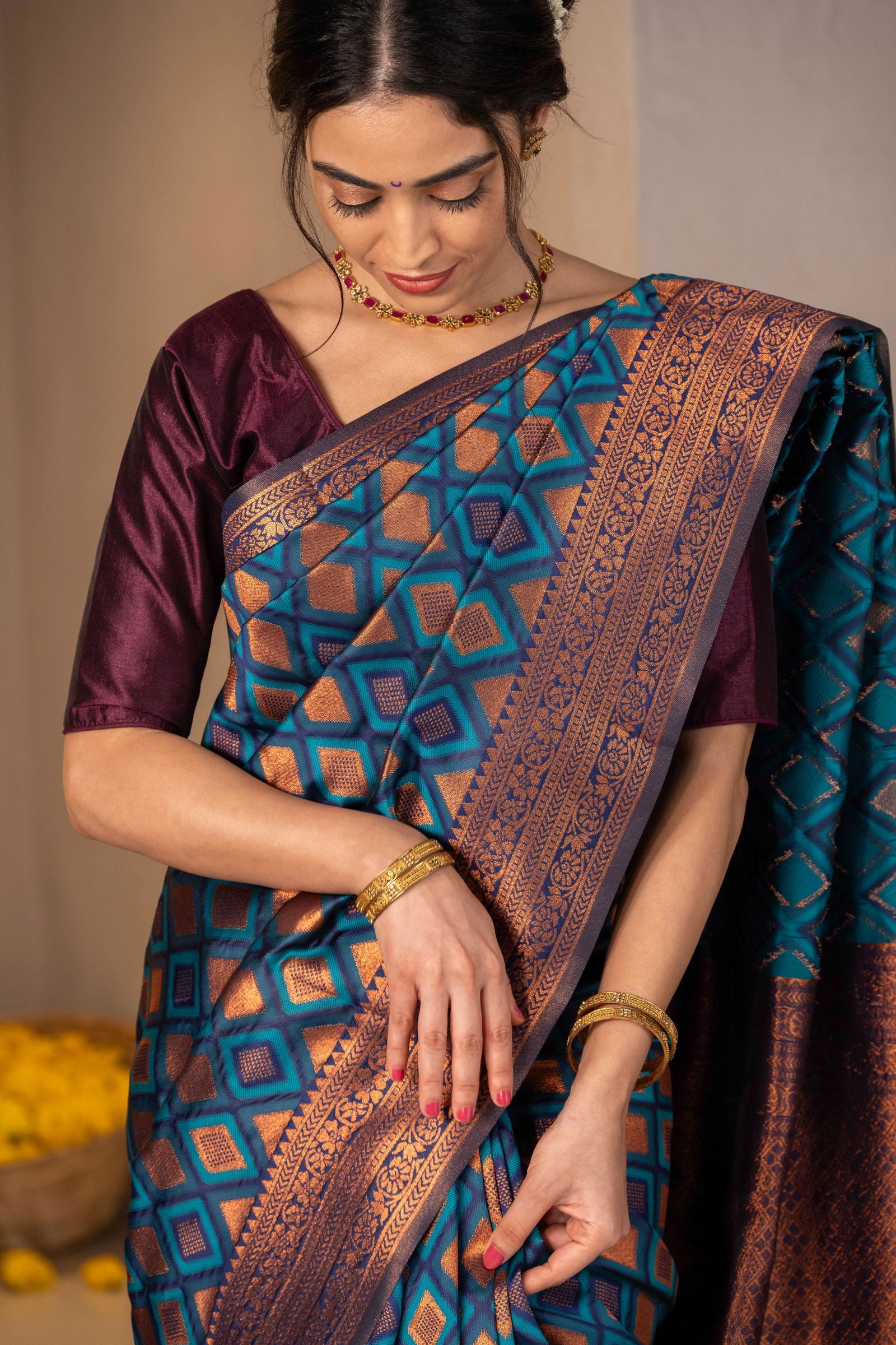 Shyamala Zari Silk Saree - Keya Studio