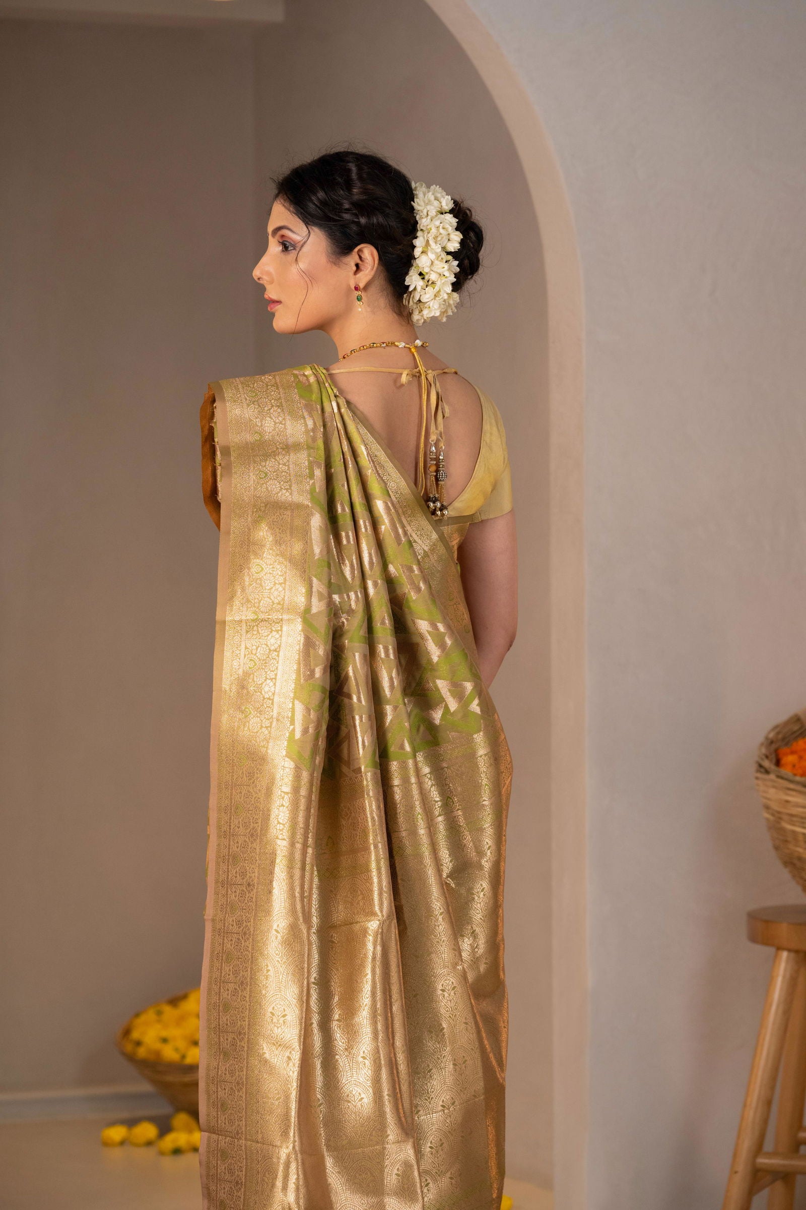 Triveni Zari Silk Saree - Keya Studio