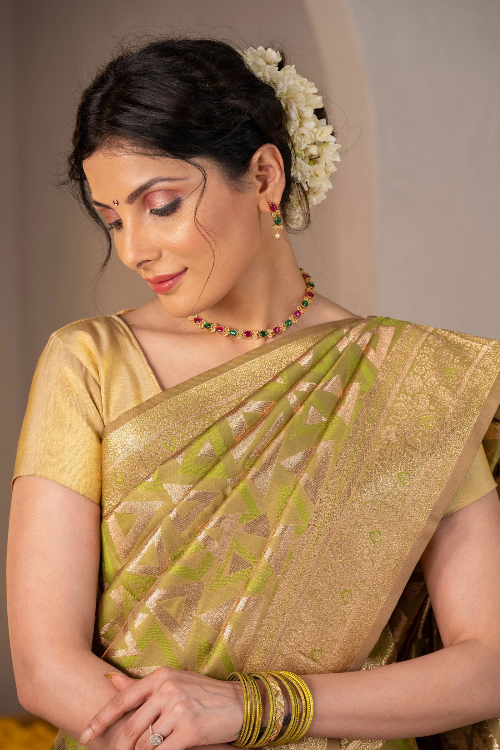 Triveni Zari Silk Saree - Keya Studio