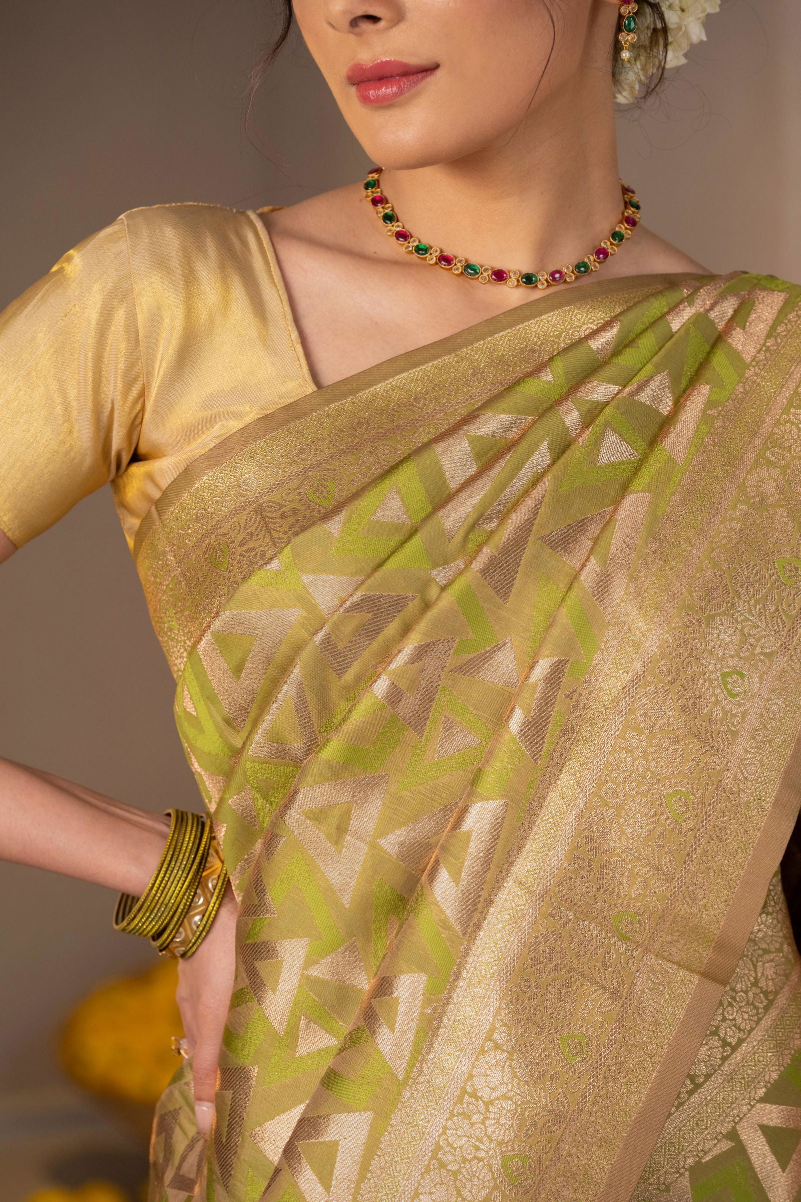 Triveni Zari Silk Saree - Keya Studio