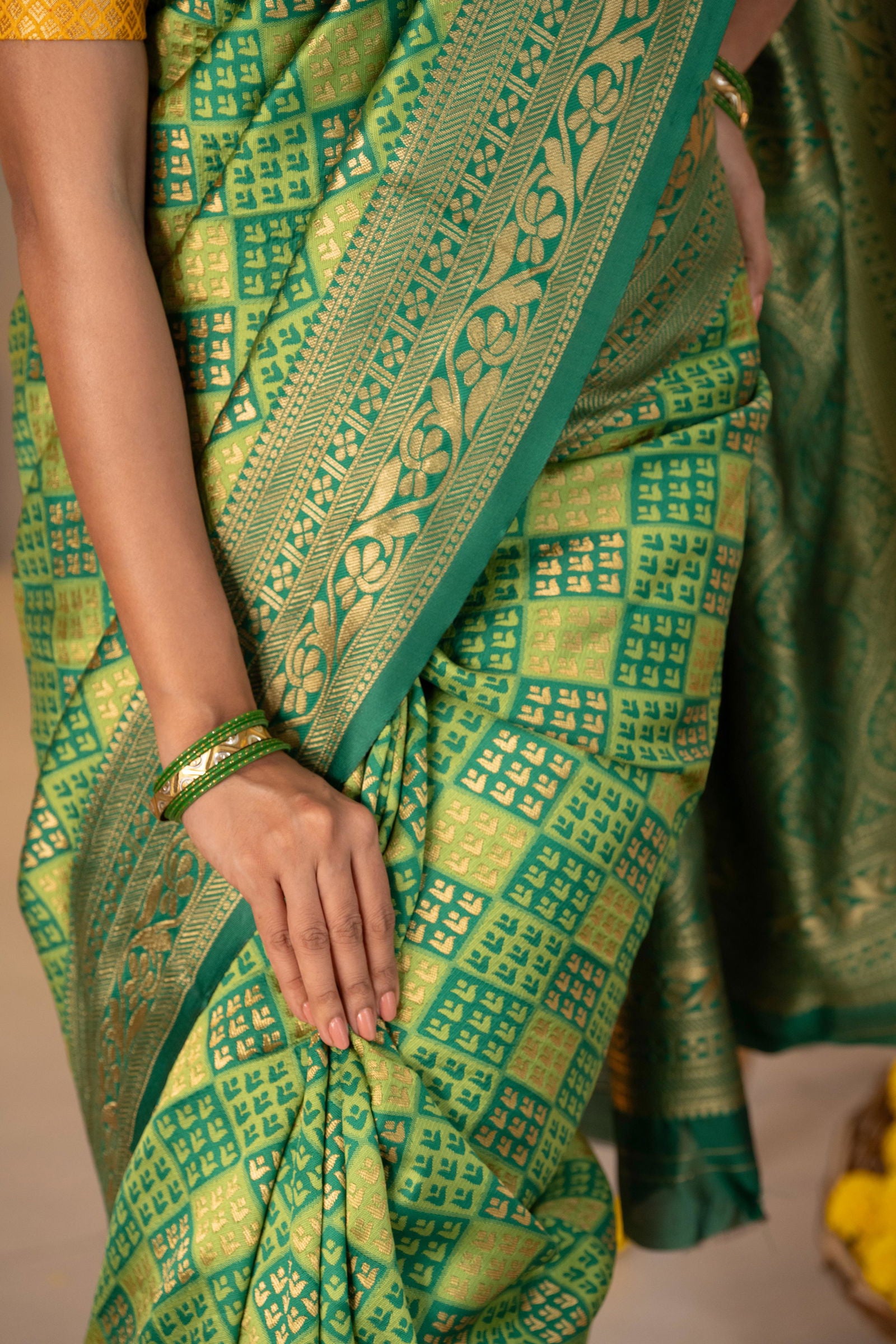 Vajra Valli Zari Silk Saree - Keya Studio