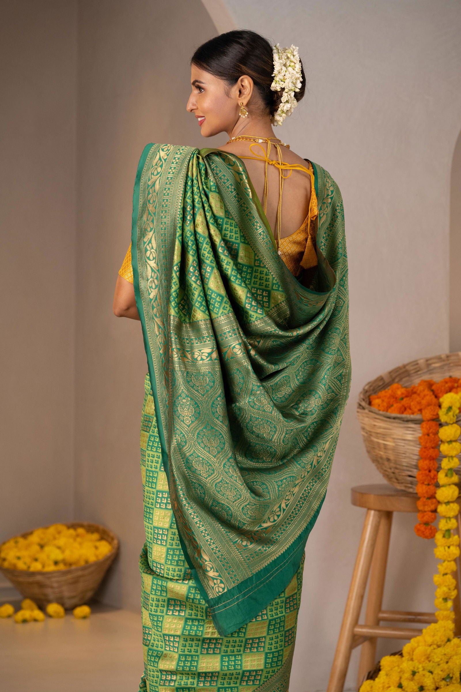 Vajra Valli Zari Silk Saree - Keya Studio