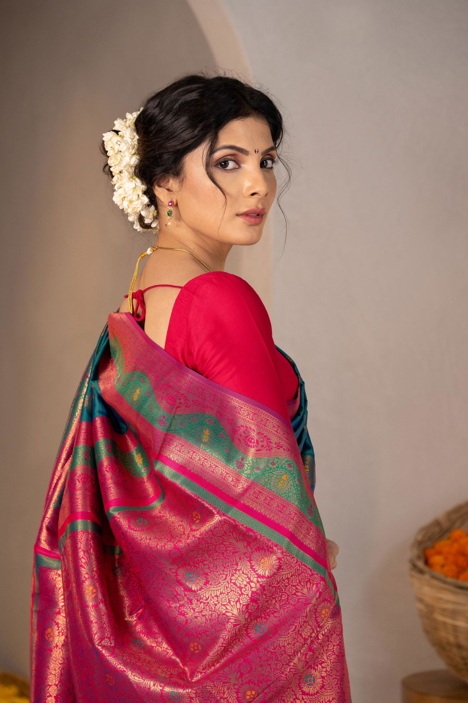 Vande Bharat Zari Silk Saree - Keya Studio